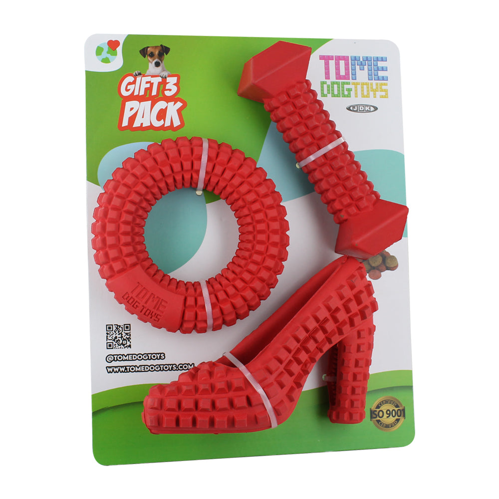 Tome Dog Toys Ring – Dog Toys for Aggressive Chewers – Natural Rubber Solid Dog Toys for Medium, Large Dogs – Dog Chew Toy for Boredom, Mental
